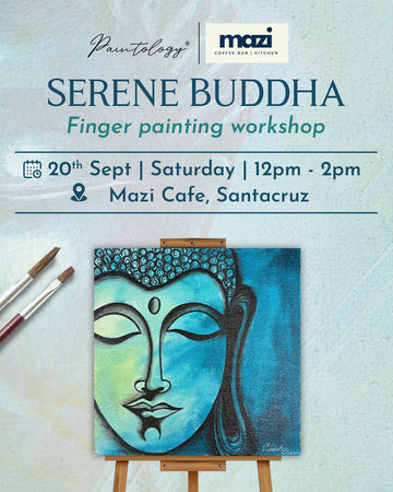 20th sept - Buddha - canvas brush painting.