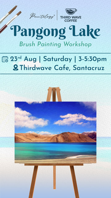 23rd Aug ‘Pangong Lake’ canvas brush painting