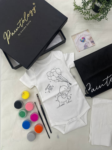 DIY Romper Painting Kit - 'Baby Elephant'