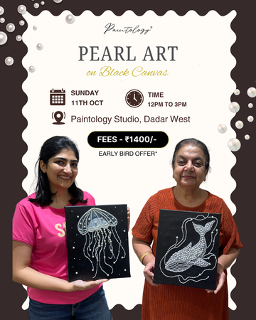 11th Oct - 'Pearl Art' Black canvas.