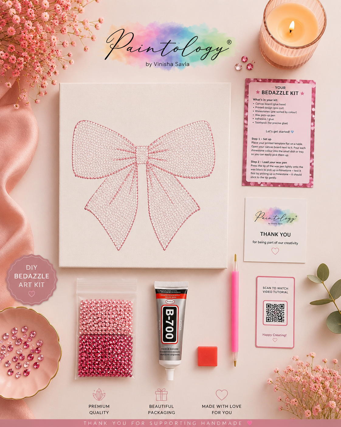 'BOW' Bedazzle DIY kit