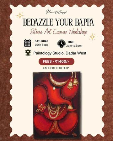 19th Sept - 'Bedazzle your Bappa' canvas brush painting