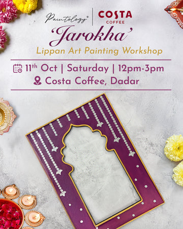 11th October - ‘Jarokha’ lippan art (Diwali special)