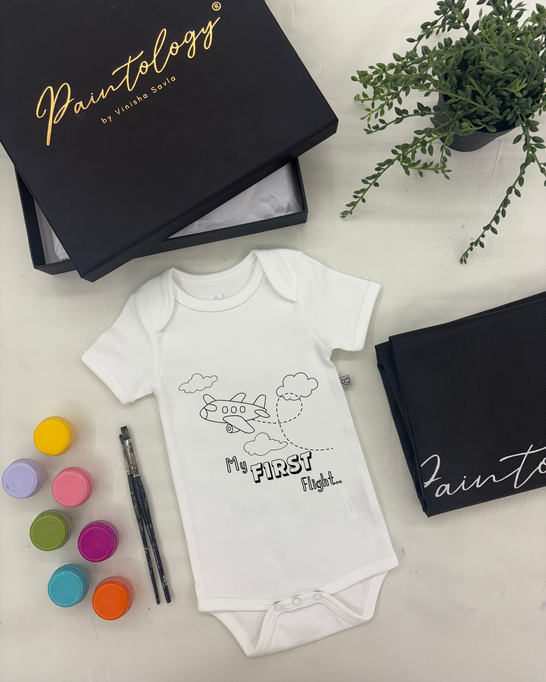 DIY Romper Painting Kit - 'Baby's First Flight'