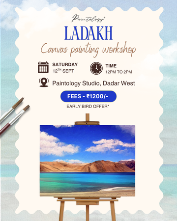12th sept - 'Ladakh' Canvas brush painting.