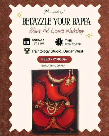 13th Sept - 'Bedazzle your Bappa' canvas brush painting