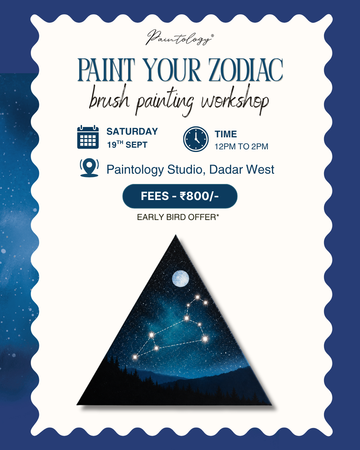 19th sept - Paint your Zodiac. Canvas brush painting