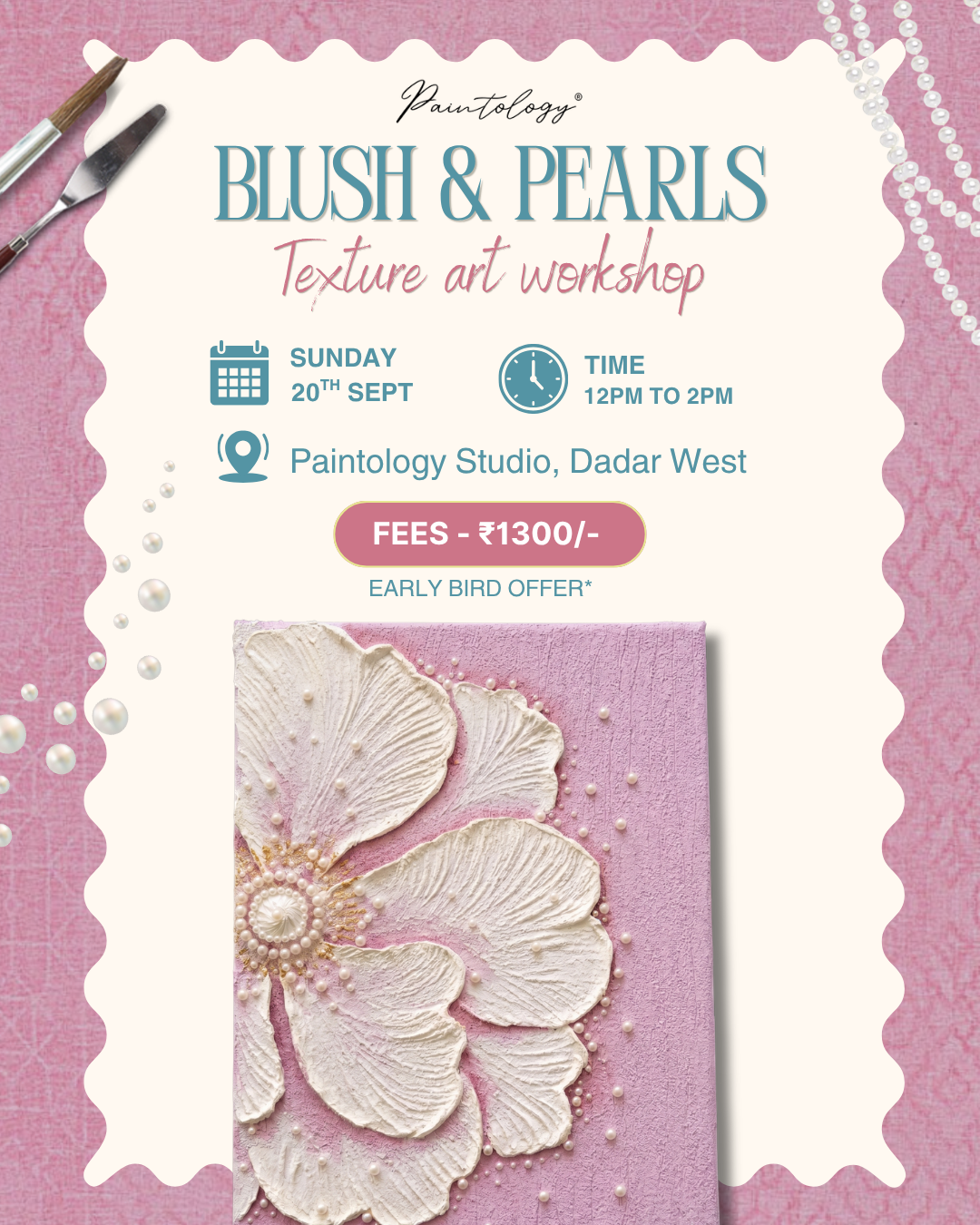 20th Sept - 'Blush and Pearls' Peal Bedazzle Art