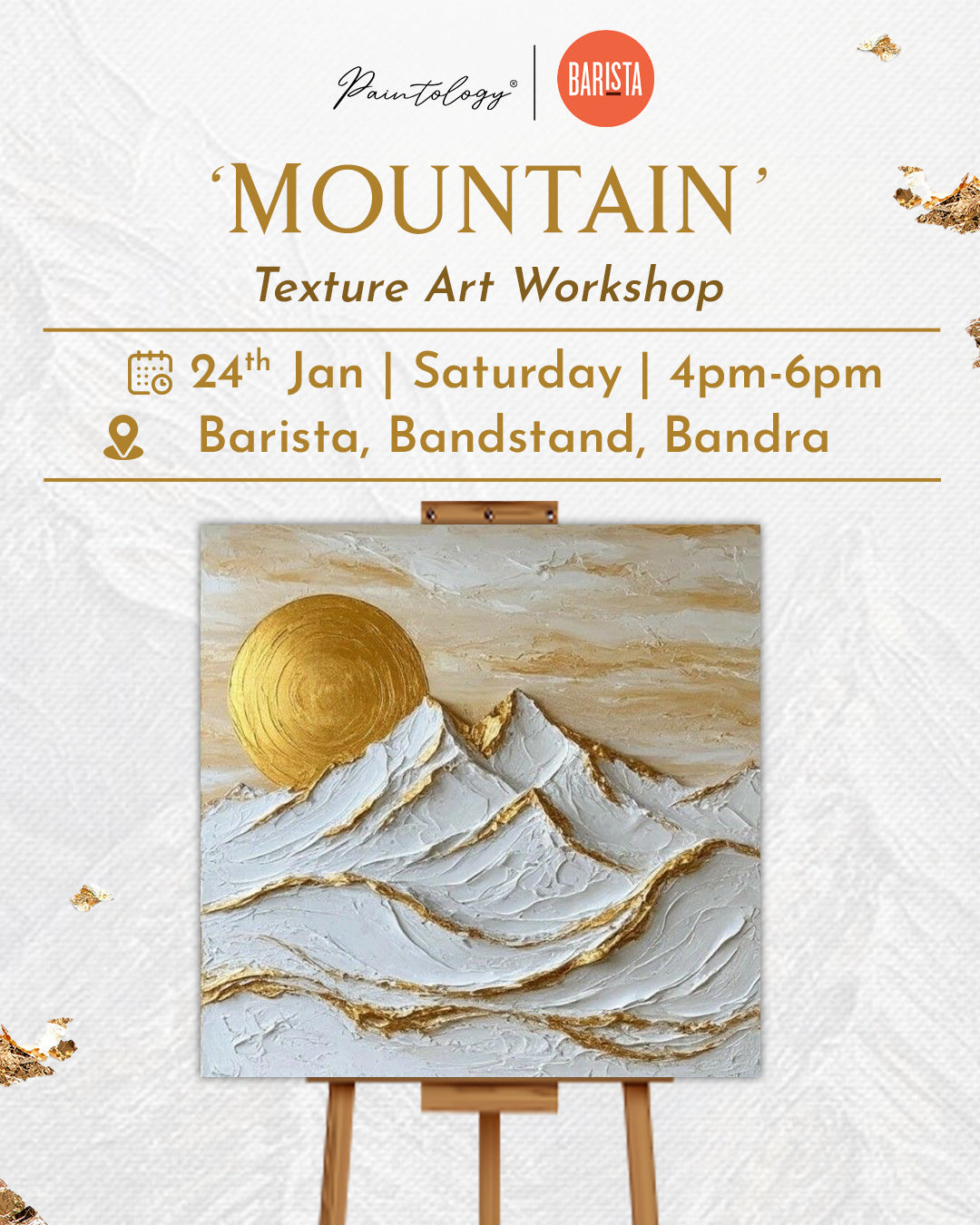 24th Jan - Mountain - texture art workshop