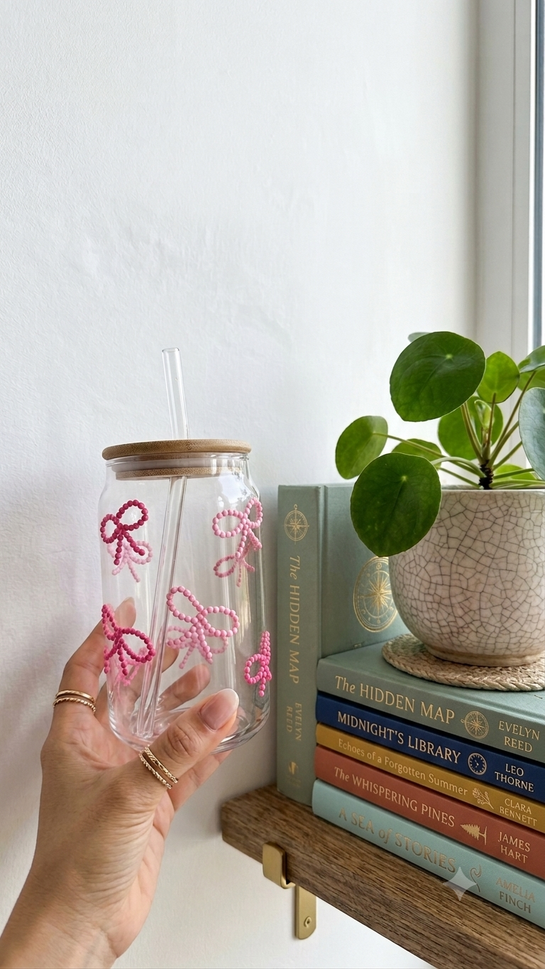 ‘Pretty Bows’ Glass Jar Bedazzle DIY Kit