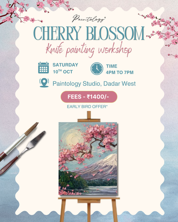 10th October - ‘Cherry Blossom’ knife painting workshop.