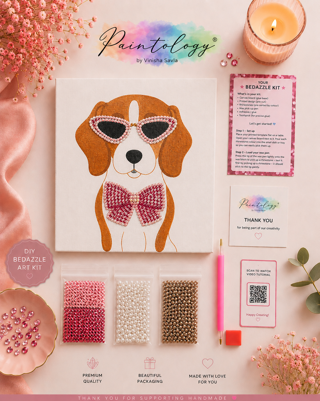 ‘Doggie love’ Bedazzling DIY kit