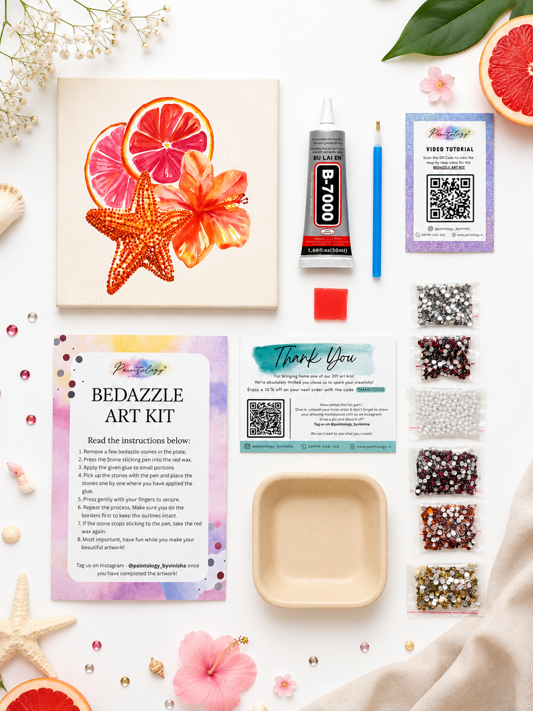 ‘Beach Please’ DIY Bedazzle kit