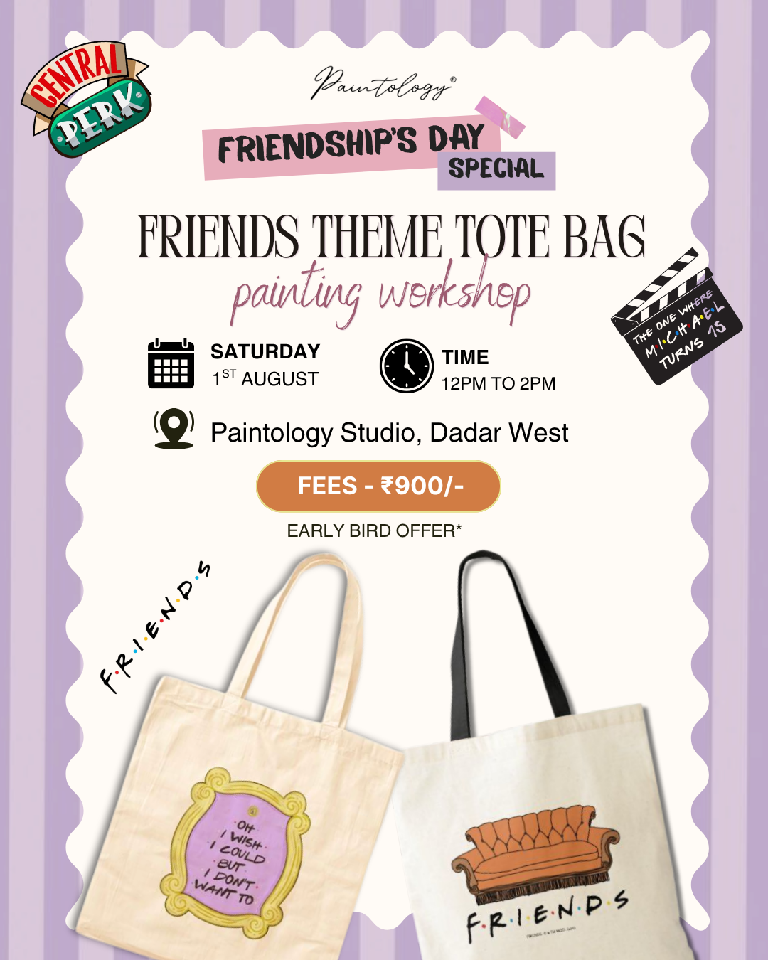 1st Aug - Friends theme Tote bag (Friendship’s day special)