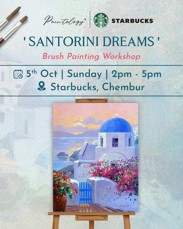 5th October - Santorini dreams - brush painting