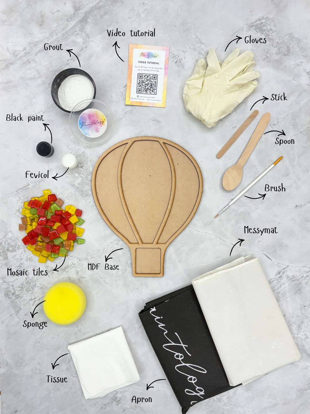 'Hot Air Balloon' Mosaic Kit