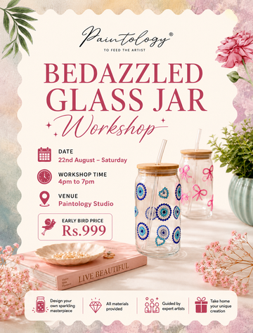 22nd Aug -  Bedazzled Glass Jar Art Workshop