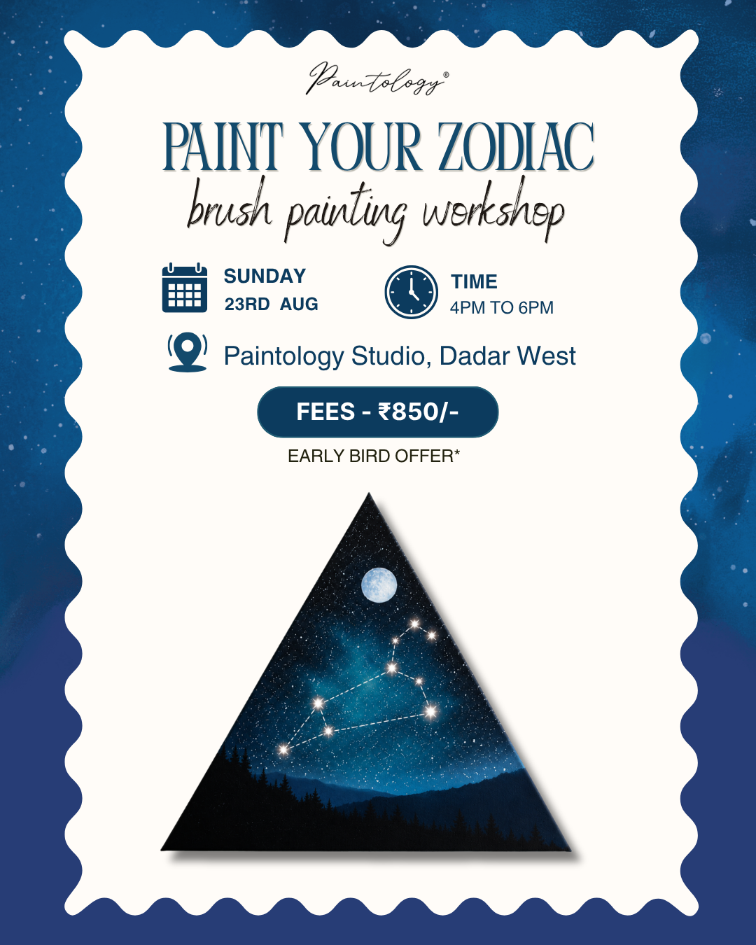 23rd Aug - Paint your own Zodiac - canvas painting