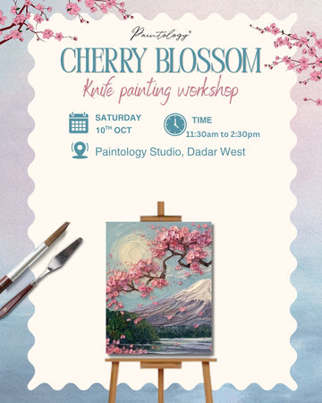 10th October - ‘Cherry Blossom’ knife painting workshop - morning batch
