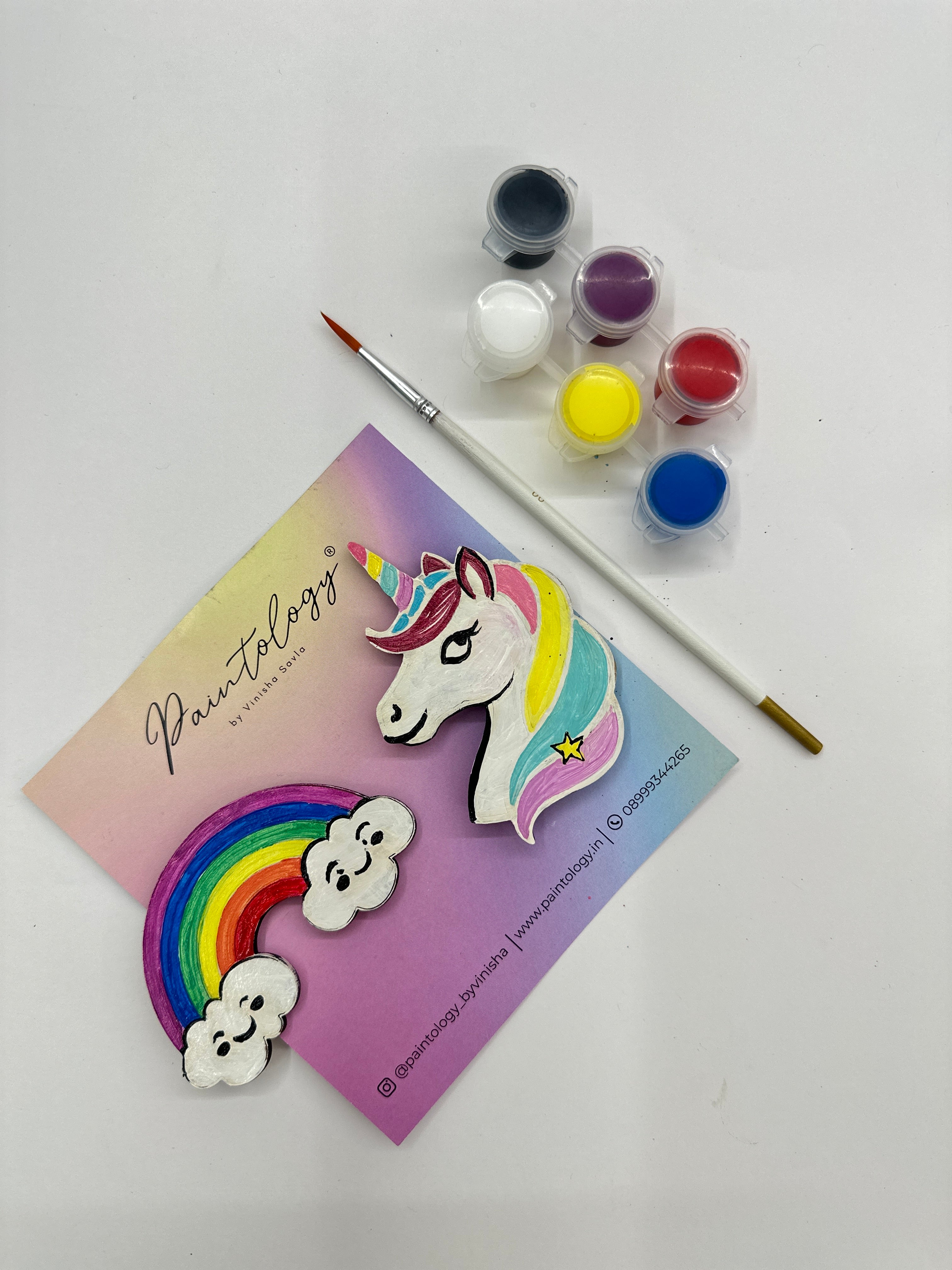 'Rainbow & Unicorn' Fridge Magnet Kit
