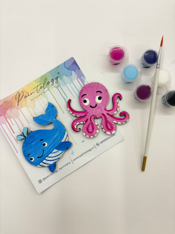 'Octopus & Whale' Fridge Magnet Kit