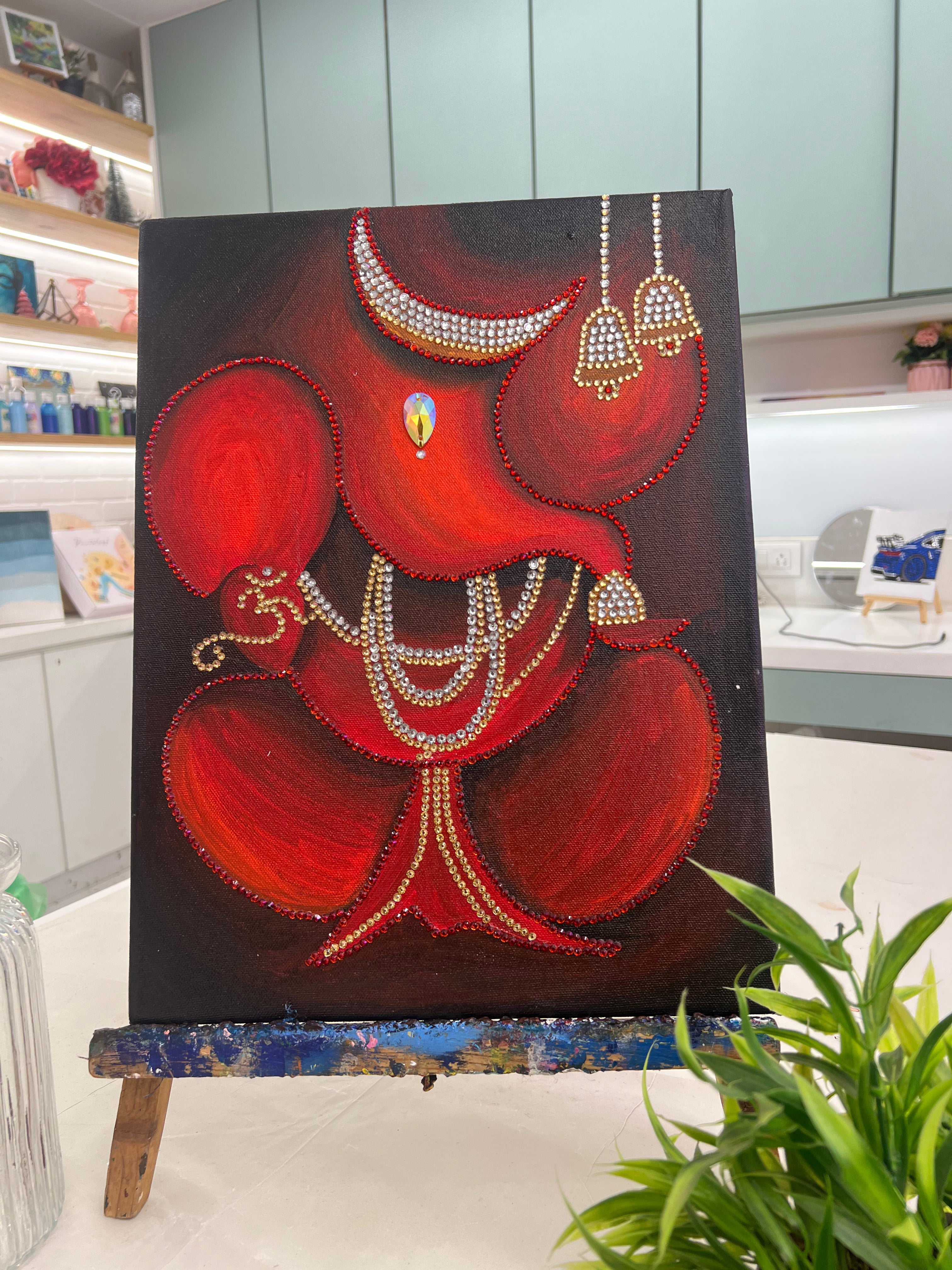 17th Sept - 'Bedazzle your Bappa' canvas brush painting
