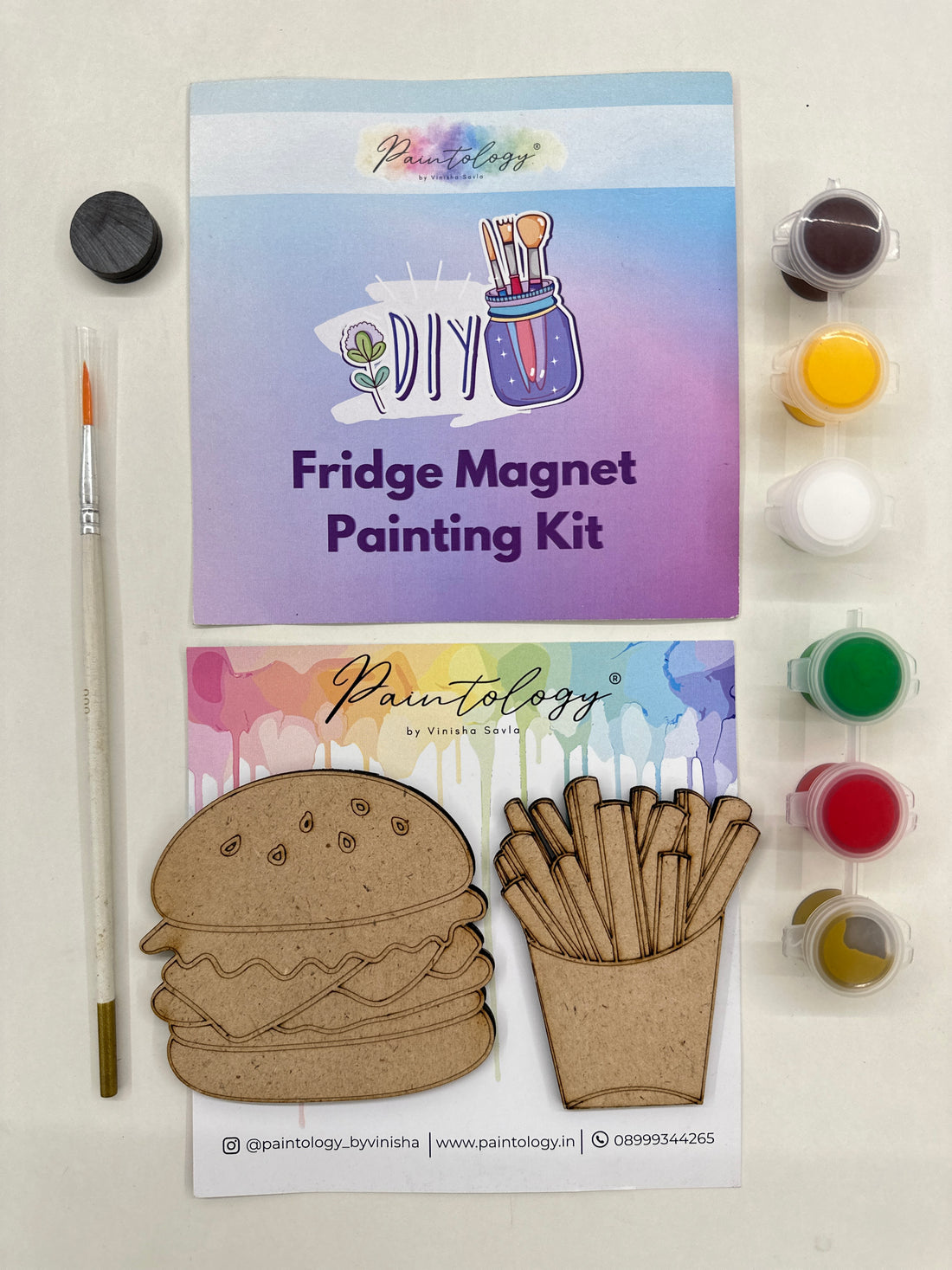 'Burger & Fries' Fridge Magnet Kit