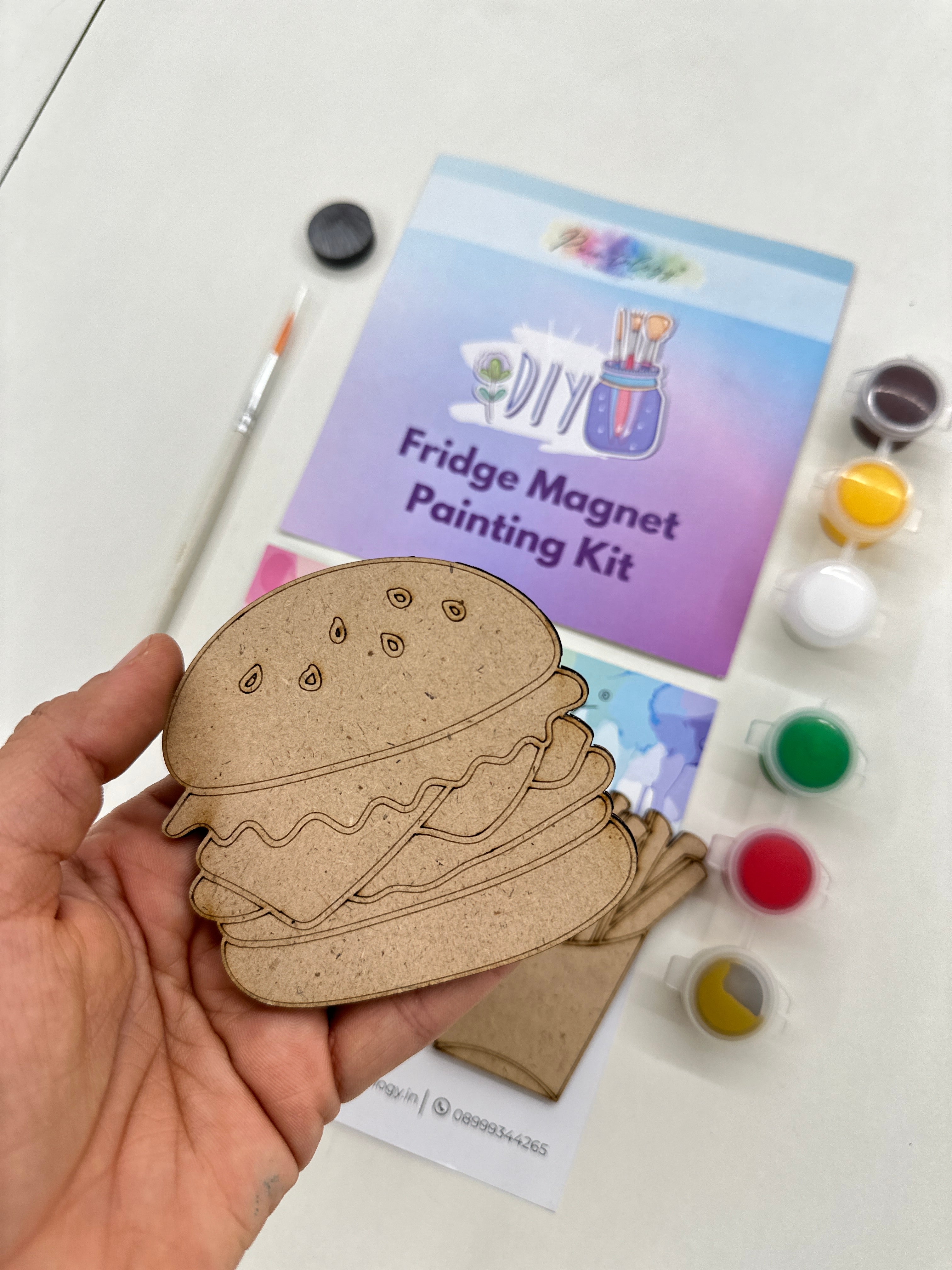 'Burger & Fries' Fridge Magnet Kit