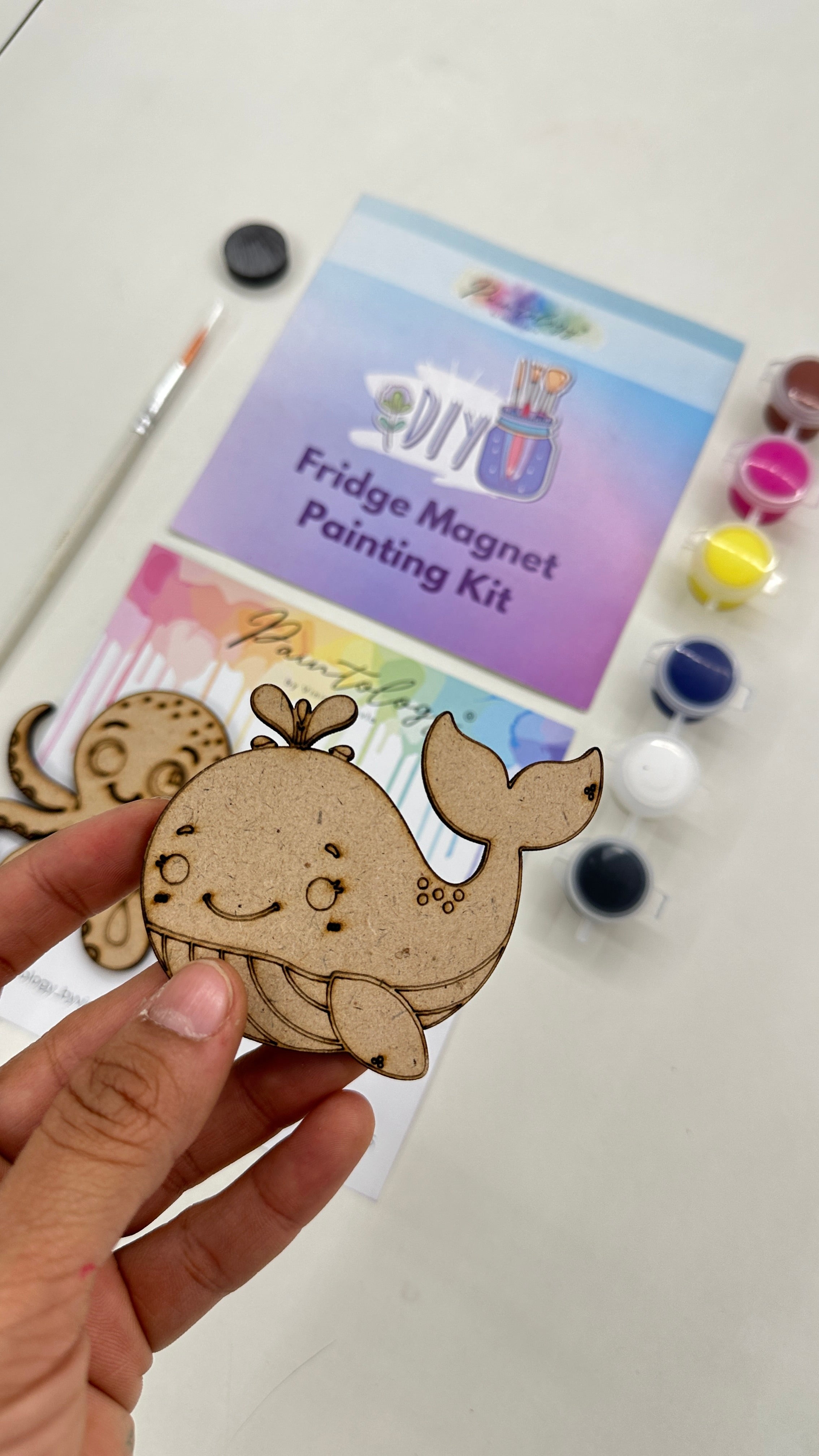 'Octopus & Whale' Fridge Magnet Kit
