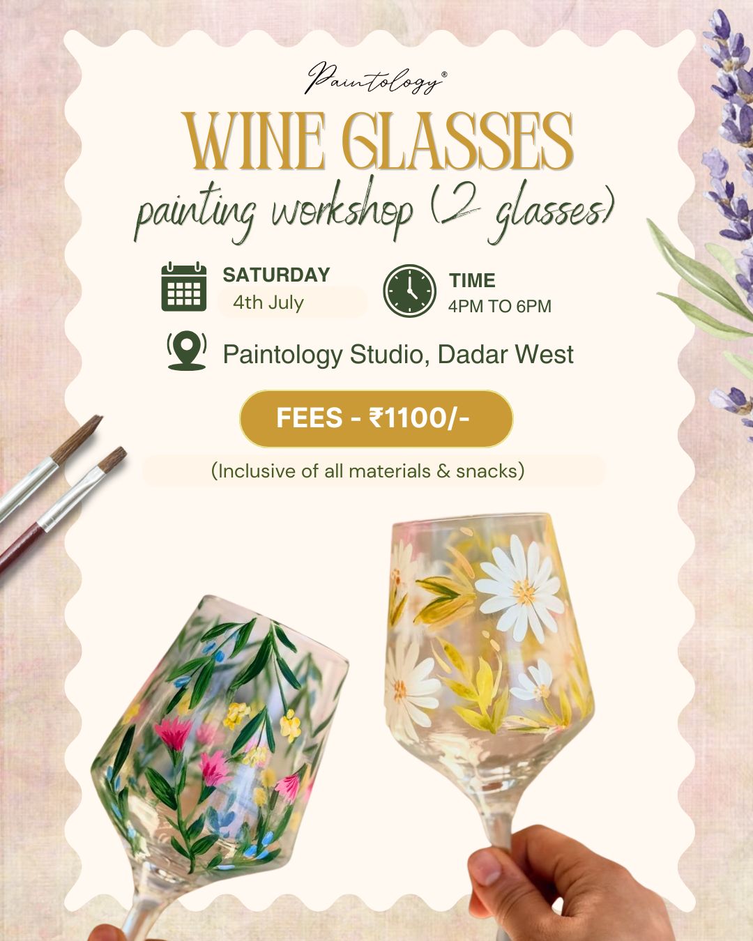 4th July -'Wine Glass' painting.