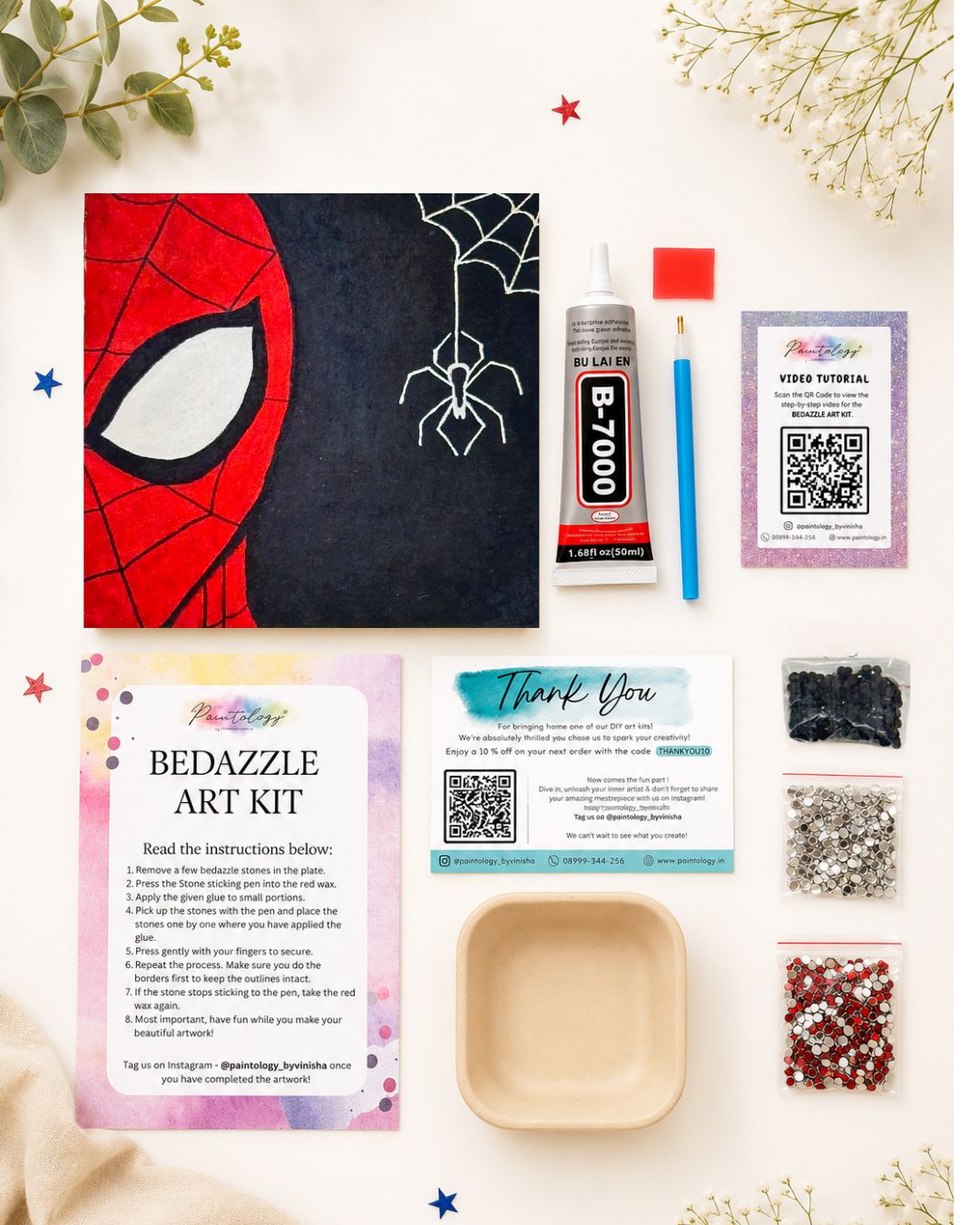 ‘SPIDERMAN’ DIY Bedazzle kit.